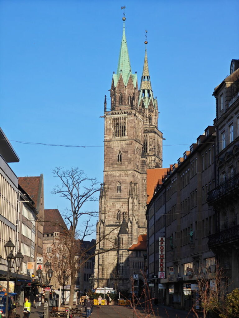 Königstraße Nürnberg mit Blick auf die Lorenzkirche